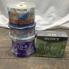 Lot Of 4 Memorex 50,30 Pk Cd-R Sony 5 Pk CD-RW, Phillips 50 Pk DVD+R Brand New picture