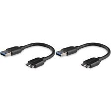 StarTech.com 15cm 6in Short Slim USB 3.0 A to Micro B Cable M/M - Mobile Charge  picture