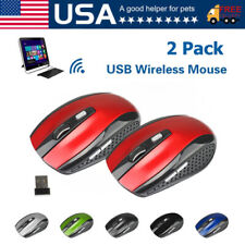 2 Wireless Optical Mouse Mice 2.4GHz USB Receiver For Laptop PC Computer DPI USA picture