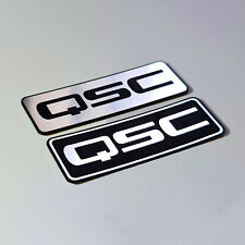 QSC - Sticker Case Badge Decal - Chrome Reflective - Set of Two Emblems picture