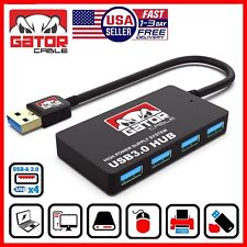 USB 3.0 Hub 4-Port Adapter Charger Data Super Speed for PC Mac Laptop Desktop picture