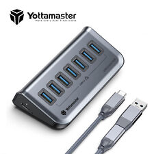 Yottamaster 7 USB Ports USB 3.2 Gen2 Type C Hub Powered 10Gbps For PC Laptop Mac picture