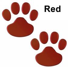 NEW 6” x  2.5” 3D Red Paw Prints Pair Car Laptop Phone Wall Window Sticker Decal picture