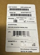 NEW IN BOX - Polycom 2200-40250-025 VVX 101 Entry Level IP VOIP POE Telephone picture