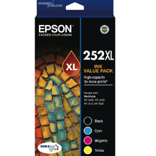 NEW Epson 252XL Ink Cartridge High Yield Value Pack Black/Cyan/Yellow/Magenta picture