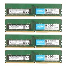 Crucial 64GB (4X16GB) DDR4 2666MHz PC4-21300 2RX8 ECC UDIMM Memory CT16G4WFD8266 picture