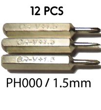 12 PCS Mini 4mm Phillips PH000/ +1.5 Screwdriver Bits Wholesale Lot Micro Tips picture