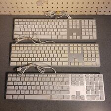Lot of Three (3) Apple USB Wired Keyboards Model: A1243 Tested and Works Used picture
