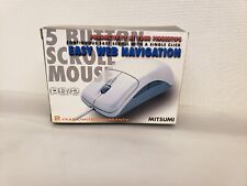 New NOS Vintage Mitsumi Standard Scroll 5 Button PS/2 Mouse picture
