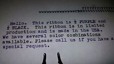 Universal Typewriter Ink Ribbon - Black and Purple Ink Ribbon - Made in USA picture