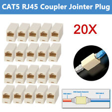 20 Pcs CAT5e Coupler Joiner Connector Extension Broadband Ethernet Network Cable picture
