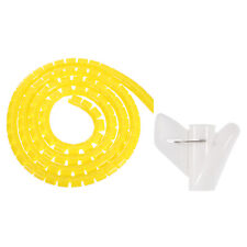 Spiral Winding Cable Management 5M/16.4ft 28mm with 1 Tube Clamp Flexible Yellow picture