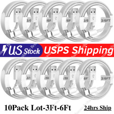Lot of 10X USB Fast Charging Cord For Apple iPhone 13 11 12 8 7 6 Cable Charger picture