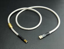 Audio Silver Plated USB Cable DAC Type A-B USB Data Cable with Gold Plated Plug picture