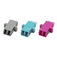 25Pcs LC to LC Multimode OM3 OM4 Duplex Fiber Optical Connector Flange Adapter picture