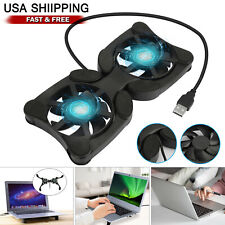 Dual USB Cooling Fan Pad Foldable Slim Fans Cooler Stand for Laptop PC Notebook picture