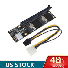 US STOCK SlimSAS 8i x2 to PCIe4.0 x16 Slot Adapter SFF8654 Riser Card GEN4 picture