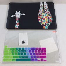 Mektron Multicolor Giraffe Hard Shell MacBook Pro 16 Case With Keyboard Skin picture