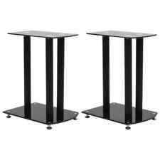 Speaker Stands Studio Monitor Stands 2 Pcs Aluminum and Safety Glass vidaXL vida picture