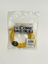 Core Cables Cat6 Patch Cable 4 Pair UTP 24 AWG Yellow Vintage New picture