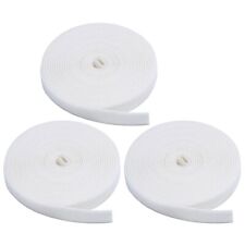 3 Pcs 15FT White Roll Reusable Hook Loop Self Attaching Cable Tie Fastening Tape picture