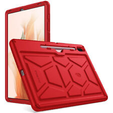 For Samsung Galaxy Tab S7 FE Tablet Case (2021) Heavy Duty Shockproof Cover Red picture