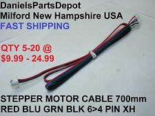 LOT 5-20 STEPPER MOTOR CABLE 700mm RED BLU GRN BLK 6 PIN2.0 4 PIN XH2.54 USA 3D picture