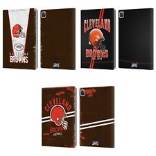 OFFICIAL NFL CLEVELAND BROWNS LOGO ART LEATHER BOOK WALLET CASE FOR APPLE iPAD picture