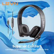 LEVN USB Headset For PC, Computer Wired Headset With Microphone Noise Cancelling picture