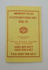 Vintage 1990 Memory Plus Distributors Inc Volume 4 Catalog for Apple 2 Computer  picture