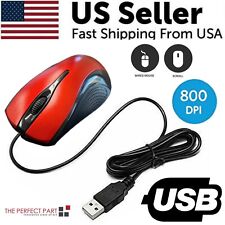 USB 2.0 Optical Wired Scroll Wheel Mouse For PC Laptop Notebook Desktop Red Mice picture