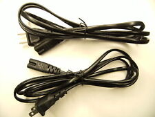 2Pcs Pack Lot 2 Prong Common Electronics Power Cable Cord Wire Universal 8 Shape picture