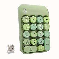 Wireless Number Pad, Ergonomic Cute Colorful Retro Mini Portable Numeric Keypa picture