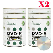 1200 SmartBuy Silver Inkjet Hub Printable DVD-R 16X 4.7GB Recordable Media Disc picture