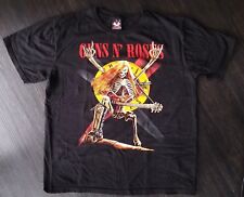 Guns N' Roses skeleton guitar revolvers black Hot Rock T-shirt extra large XL picture