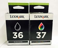 New Genuine Lexmark 36 37 2PK Ink Cartridges Box X Series  X3650 X4650 picture