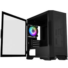 Vetroo M03 Micro ATX Black Gaming PC Case Compact Computer Case Tempered Glass picture