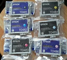 6 Genuine Epson 48 Ink T048 T0481-T0486_R200/220/300/320 RX500/600/620 picture