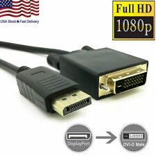 6 Feet Gold Plated DisplayPort DP to DVI-D Male Dual Link Cable Adapter 1080p picture