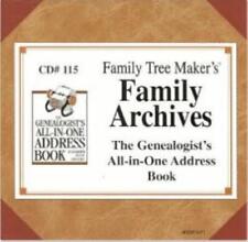 Family Tree Maker: Archives Genealogist's All-in-One Address Book PC CD data picture