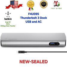 Belkin Thunderbolt 3 Dock Cable AC Dual 4K 60Hz, 40Gbps Data Transfer F4U095 picture