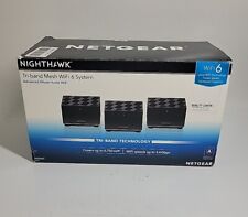 NETGEAR Nighthawk AX3600 MK83 3600Mbps WiFi 6 Tri-Band Mesh Router & Satellites picture