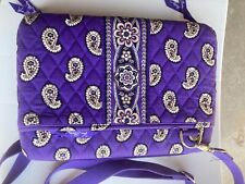 Vera Bradley Simply Violet Purple Floral Paisley Hard Laptop Tablet Case Bag picture