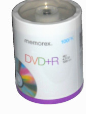 Memorex 16X 4.7 GB 120 Min DVD+R 100 Pack - Factory Sealed In New  Spindle/Cake picture