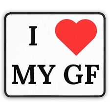 I Love (Heart) My Girlfriend Gaming Mouse Pad (White) picture