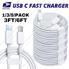 20W PD Fast Charger USB-C to iPhone Cable 6ft 3ft For Apple 14 13 12 11 Cord Lot picture
