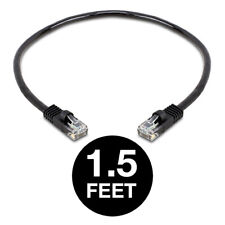 20PCS Black Cat5e Patch Cable 1.5FT Cat5 Ethernet Cord RJ45 Connectors UTP Wire picture