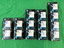 Lot Of 14 HP 72 Ink Multipack  CYAN MAGENTA YELLOW GRAY PHOTO BLACK- Exp. 2013 picture