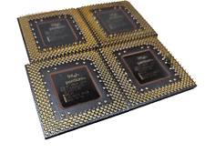 Qty 4 Vtg Intel Pentium 233Mhz MMX FV80503-233 CPU Processor SL27S Vintage Gold picture