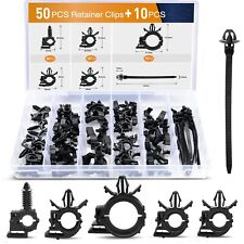 60Pcs Car Wire Loom Routing Clips Assortment - 6 Different Sizes Universal Wi... picture
